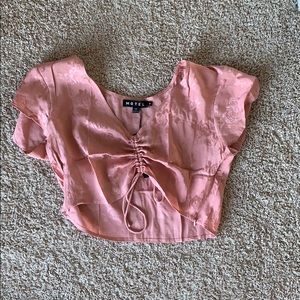 Motel rocks blush pink going out top